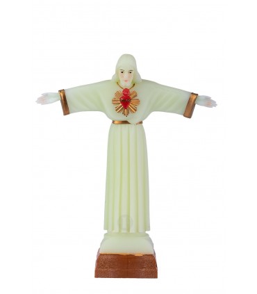 Cristo Rei luminoso com galão 20 cm