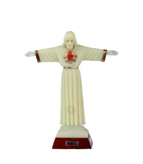 Cristo Rei luminoso com galão 27 cm