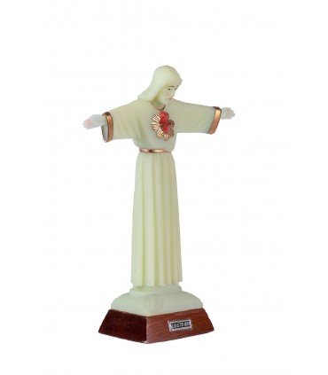 Cristo Rei, luminoso, com galão, 27 cm
