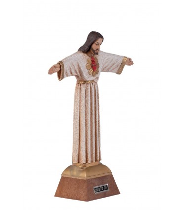 Cristo Rei, pintura granitada, 20 cm