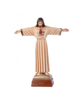 Cristo Rei pintura granitada 27 cm