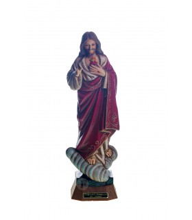 Sagrado Coração de Jesus pintura granitada 30 cm