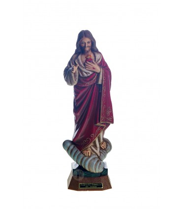 Sagrado Coração de Jesus pintura granitada 30 cm