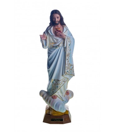 Sagrado Coração de Jesus pintura branca 40 cm