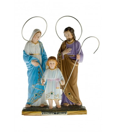 Sagrada Família pintura clássica 12 cm