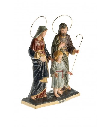 Holy Family, cracked painting, 30cm