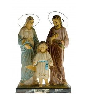 Sagrada Família pintura envelhecida 20 cm