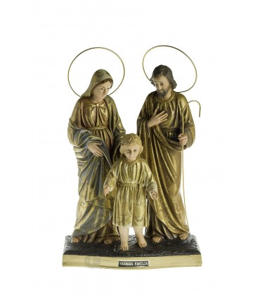 Sagrada Família pintura dourada 25 cm