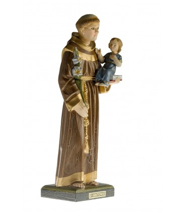 St Anthony, cracked painting, 33cm