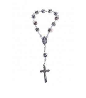 Plastic ten, lilac, with trim, 7mm