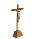 Wooden Crucifix, with Metal Christ, with base, 28x14cm
