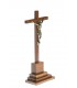 Wooden Crucifix, with Metal Christ, with base, 25x11cm