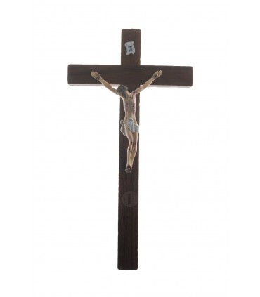 Crucifixo de Madeira com Cristo de Plástico 18 x 9 cm