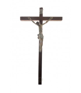 Crucifixo de Madeira com Cristo de Plástico 20 x 11 cm