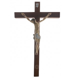 Crucifixo de Madeira com Cristo de Plástico 42 5 x 25 cm
