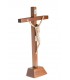 Cruxifixo de Madeira, com Cristo de Plástico, com base, 32x17,5cm