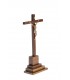 Wooden Cruxifix, with Plastic Christ, with base, 25x11cm