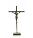 Crucifixo de Metal Bronze 21  x 11 5 cm