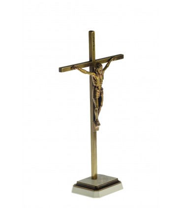 Crucifixo de Metal, Bronze, 21x11,5cm