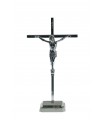 Crucifixo de Metal, Cromado, 21x11,5cm
