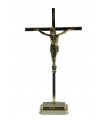Crucifixo de Metal, Latão, 21x11,5cm