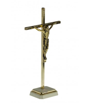 Crucifixo de Metal, Latão, 21x11,5cm