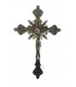 Crucifixo de Metal Latão 23 x 13 cm