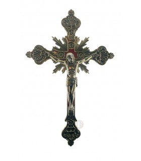 Crucifixo de Metal Latão 23 x 13 cm
