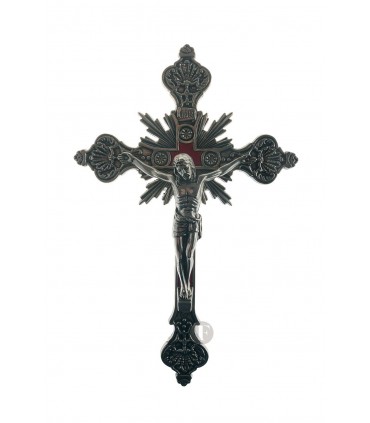 Crucifixo de Metal Niquelado 23 x 13 cm
