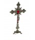 Metal Crucifix, Nickel Plated, with base, 34x19,5cm