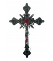 Crucifixo de Metal, Niquelado, 34x19,5cm