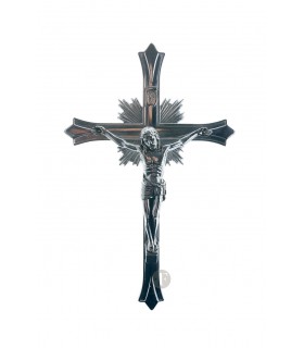 Crucifixo de Metal Niquelado 18 5 x 12 cm