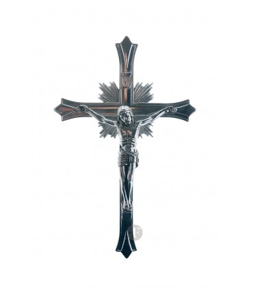 Crucifixo de Metal Niquelado 18 5 x 12 cm