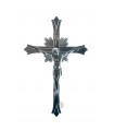 Crucifixo de Metal, Niquelado, 18,5x12cm