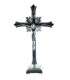 Crucifixo de Metal Cromado com base 30 x 18 cm