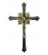 Crucifixo de Metal Latão 27 5 x 18 cm